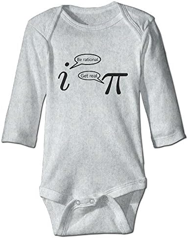 PERDES Boy &amp; Girl Infants Funny Mathematic Romper Jumpsuit 6 M Ash