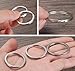 80 Pieces Round Flat Key Chain Rings Metal Key Rings Split Key Rings for Home Car Keys Organization,Arts(Four Sizes)