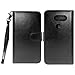 Harryshell LG V30 Case, LG V30 Plus Case, Luxury 12 Card Slots Shockproof Kickstand PU Leather Wallet Flip Protective Case Cover Wrist Strap for LG V35 / V35 ThinQ/LG V30 Plus / V30S ThinQ (Black)
