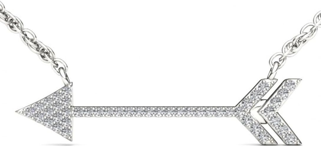 Diamond Arrow Pendant .925 Sterling Silver Jewelry