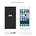 Portable Charger, iKits 5000mAh Ultra Compact Portable Power Bank External Battery Pack Input: 5V 2A, Output:2.4A with Smart IC Technology for iPhone / iPad & Samsung Google Nexus & more Black