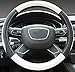 Mayco Bell Car Steering Wheel Cover 15 Inches Comfort Durability Safety (Black White)