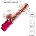 Dildo Vibrator, Waterproof Silicone G-spot Rabbit Vibrator Adults Sex Toys with 48 Vibration Patterns & 7 Telescopic Settings, Sexual Massager Smart Heating Rechargeable Vibrator for Women