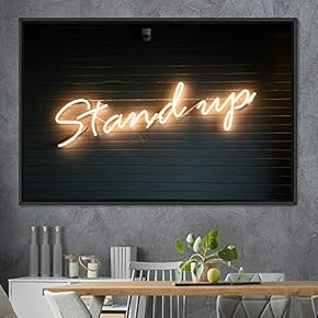 signwin Framed Canvas Wall Art Illuminated Words 3D...