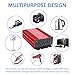Quesvow 1000W Car Power Inverter DC 12V to 110V 3 AC Outlets Home Car RV Solar Power Converter for Household Appliances in case Emergency, Hurricane, Storm and Outage