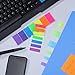 560 Pieces Sticky Notes Flags Index Tabs Text Highlighter Strips Writable Labels Page Marker Bookmarks, 2 Sizes, 7 Colors, 4 Sets