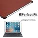 KHOMO - iPad Pro 12.9 Inch PU Leather Brown Cover - Companion Cover - with Pen Holder - Perfect Match for Smart Keyboard.