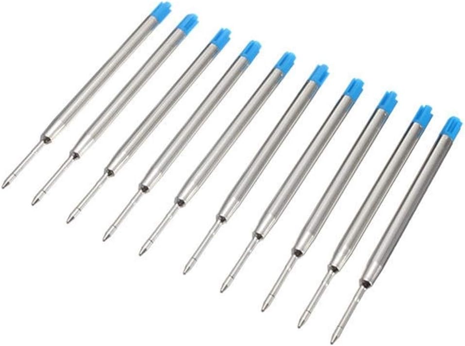 10PCS High-end Materials Blue Ballpoint Refills for Parker Style Ink Gift Set - Smooth Elegant Writing