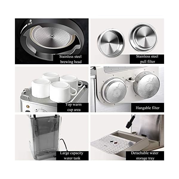 WGYDREAM Kaffeemaschine Kaffeevollautomat Espresso-Kaffeemaschine Automatische Kaffeemaschine Dampf Typ Edelstahl 19bar… – Bild 7