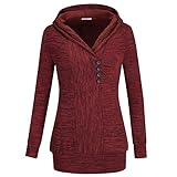 Simier Fariry Women's Long Sleeve Shawl Collar Knit Sweatshirt Pullover Hoodies