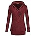 Simier Fariry Women's Long Sleeve Shawl Collar Knit Sweatshirt Pullover Hoodies