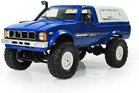 Jinger WPL 1:16 Scale Electric Jeep 4WD Kid Toys for Boys Girls,2.4G Remote Control Car(Blue)