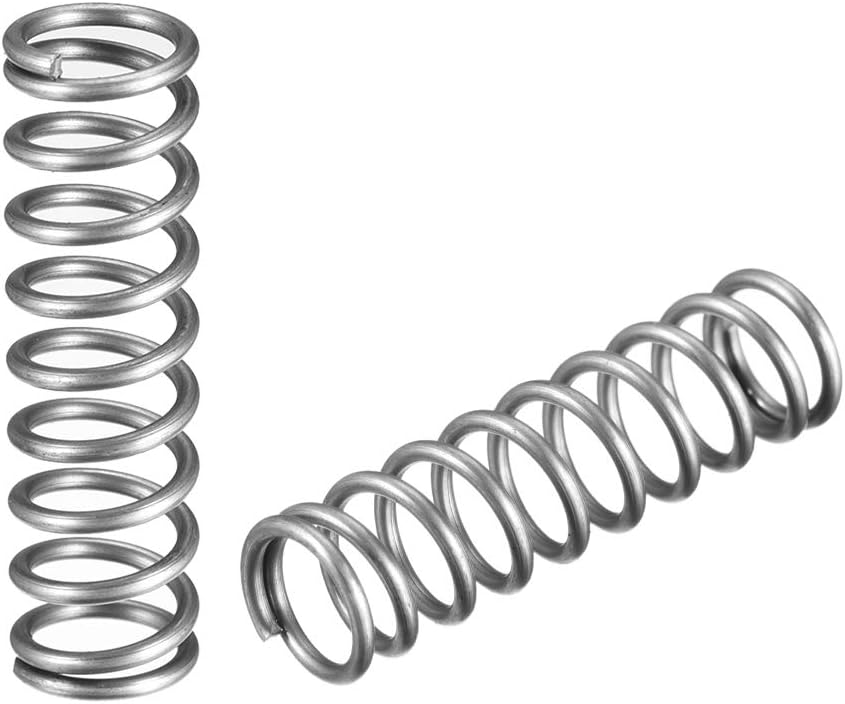 sourcing map Wire Diameter 0.06", OD 0.51", Free Length 1.77" Spring Steel Coil Extended Compressed Spring 10pcs