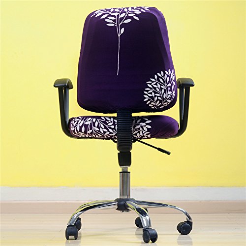 Office Computer Chair Cover Printing Rotating Armchair Cover Slipcover (G)