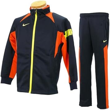 Amazon Co Jp ナイキ Nike ジャージ上下 ジュニア キッズ 上下セット ダークオブシディアン オレンジ スポーツ アウトドア