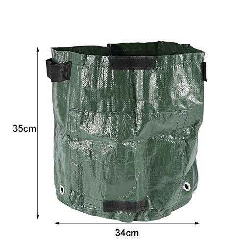 Pot Garden Planting Bags-1Pc Potato Grow Planter PE Planting Container Bag Outdoor Garden with Side Window and Handles