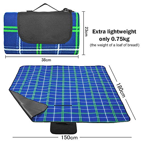 STAR HOME Outdoor Picnic Blanket Extra Large Beach Mat Sand Proof Waterproof Camping Blanket Portable