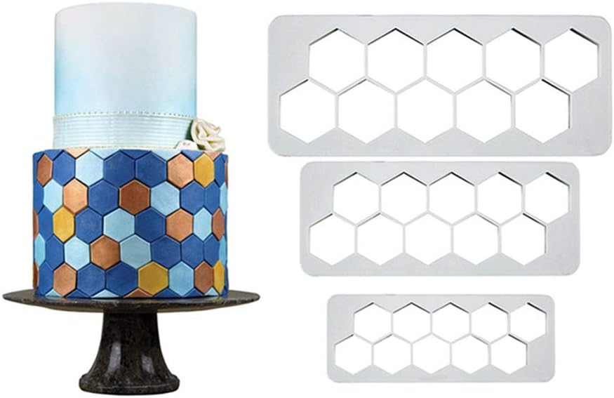 Godagoda Hexagonal Diy Baking 3Pcs Geometry Sugar Printing Die Biscuit Cut -1 Set (3)
