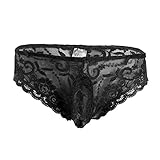 FEESHOW Sexy Men's Lace Briefs Sissy Pouch Underwear Crossdress Panties Lingerie