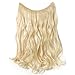2-5 Days Delivery Best Synthetic Hair Extensions 20 inches Curly Straight Full Head Invisible Wire Secret String No Clips in Hair Extensions Secret Fish Line Hairpieces (bleach blonde)