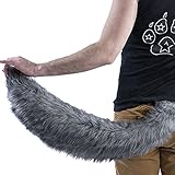 Pawstar Furry Plush Wolf Tail Puppy Dog Costume - Gray
