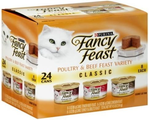 Fancy Feast Cat Food, Gourmet, Classic, Poultry & Beef Feast Variety , 4.5 Lb by wgmns