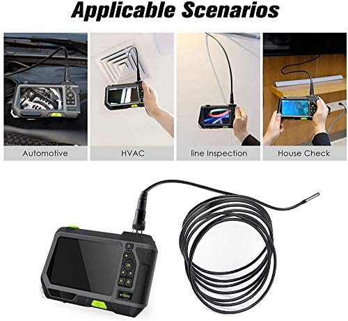 JDH Industrielles Endoskop mit doppeltem Objektiv, 5-Zoll-HD-Endoskopkamera, wasserdichte Flexible Sonde 1080P IP67, 4… – Bild 8