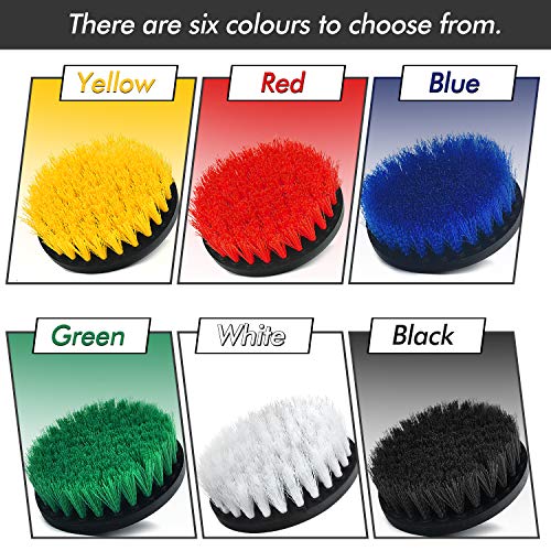 SHIELDPRO Brush Drill Attachment Set,Power Cleaning Scrub Brush Kit,All Purpose Time Saving Brush with Extend Attachment for Bathroom and Kitchen Surface,Grout,Tub,Shower,Tile,Corners,Automotive