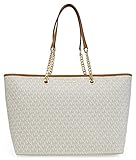Michael Kors Jet Set Travel Chain Signature Tz Tote Vanilla
