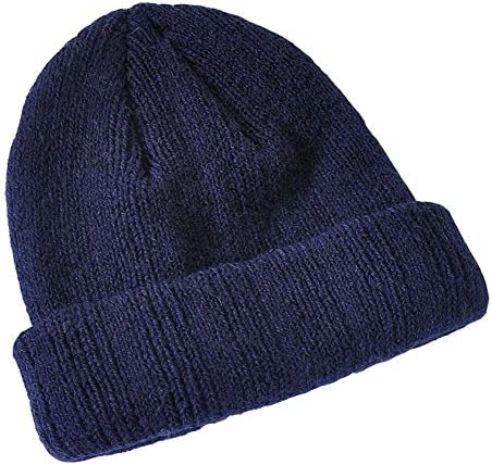 Krueis Simple Refreshing Fashion Warm Highly Elastic Womens Winter Hat,Navy