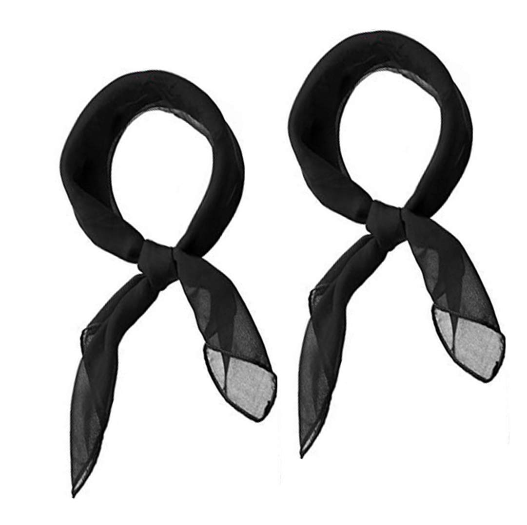 1950s Square Chiffon Scarf Sheer Square Neck Head Scarfs for Women,Christmas Scaves Gifts for Your Mom,Sister,Friend(2Pack) 1950s Square Chiffon Scarf Sheer Square Neck Head Scarfs for Women,Christmas Scaves Gifts for Your Mom,Sister,Friend(2Pack)