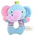 FOREAST Hand Grasp Baby Rattles Toys Soft Animal Doll 2 Pcs Set (Elephant and Owl) Newborn Gift for 0-3 Years Boys / Girls