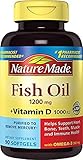 Nature Made Fish Oil 1,200 mg + Vit D 1,000 IU Softgels, 90 ct