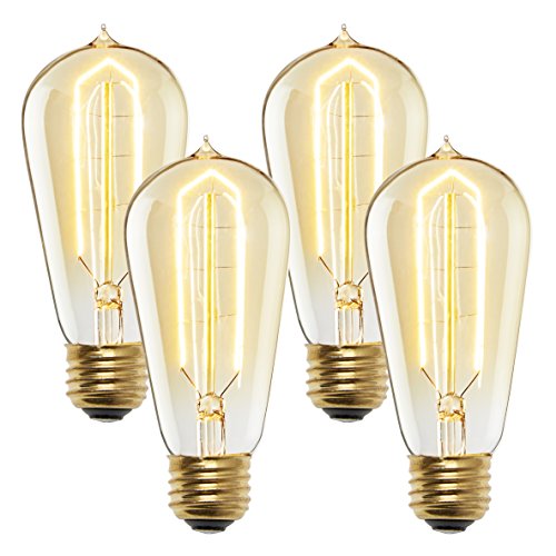 Edison teardrop st18 vintage bulbs, fully dimmable, warm white, 4…