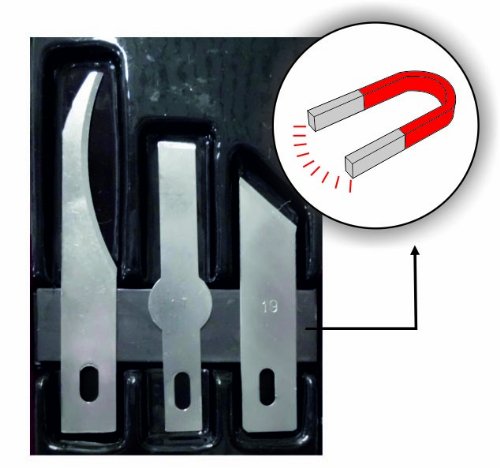 Werkzeyt Bastlermesser-Set, 16-teilig / B20896, Silber,schwarz,rot – Bild 5