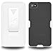 Amzer Shellster Shell Case Belt Clip Holster for BlackBerry Z10 - Retail Packaging - White/Black