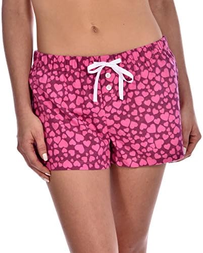 GaryM Women's Printed Flannel Pajama Shorts