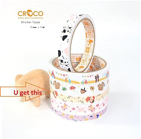 Chic CROCO Glossy Printed Sticker Roll, Cute Fox