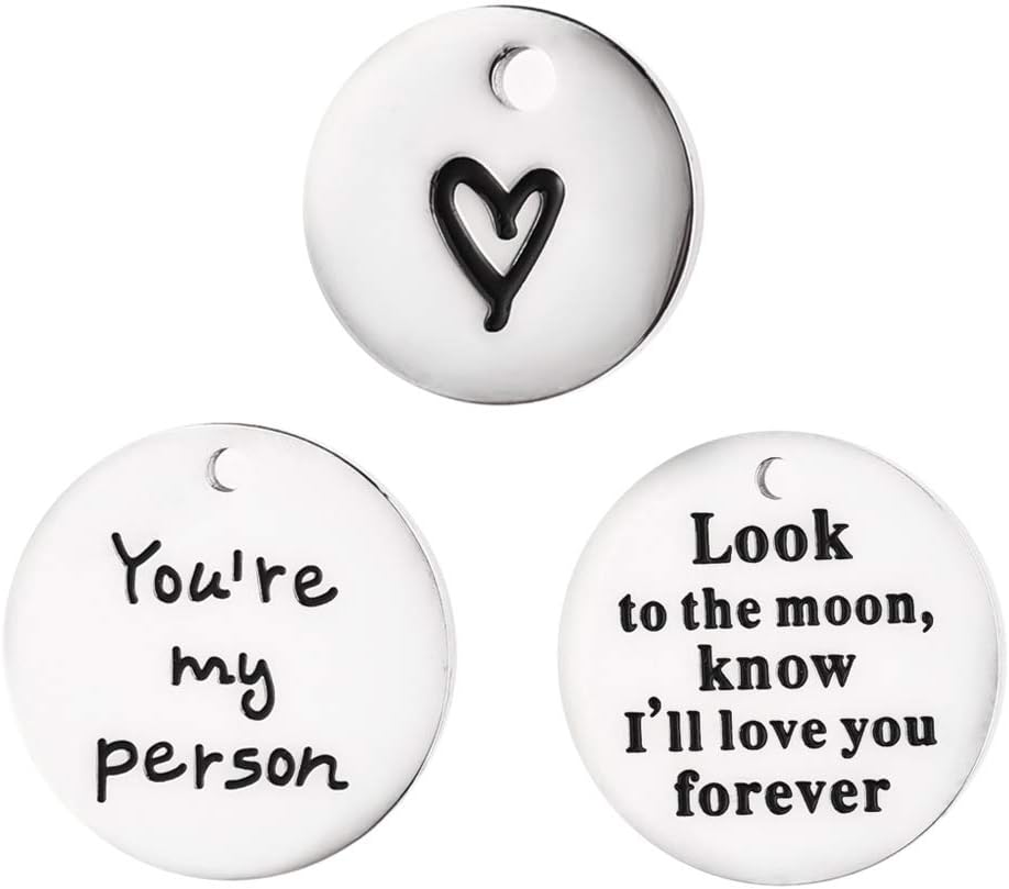 Stainless Steel Inspirational Message Charm Pendants Love Series Craft Supplies Jewelry Findings Making Accessory for DIY Necklace Bracelet Pendants Beads Charms Pendants for Crafting #5