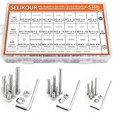 SELIKOUR 1200Pcs M2 M3 M4 Hex Socket Head Cap