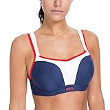 SYROKAN Women's High Impact Underwire Full Support Padded Mesh Active Sports Bra
