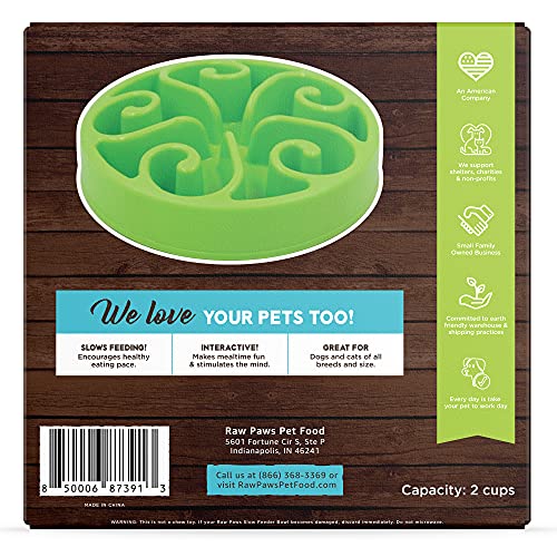 Raw Paws Pet BPA-Free Slow Feeder Dog Bowl - Dog Bowl Slow Feeder Large Breed, Medium Sized Dog & Puppies - Canine Slow… - Image 3