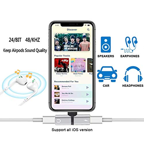 image for IWFYAN Headphones Adapter for iPhone Earphone Cable Connector Compatib