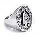 ELFASIO Men Stainless Steel Rings Viking Valknut Scandinavn Odin Symbol Norse Ring Jewelry Size 12