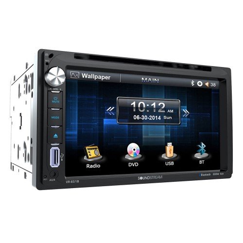 Soundstream VR-651B Double DIN Multimedia Source Unit with 6.5 LCD Touch Screen/Bluetooth