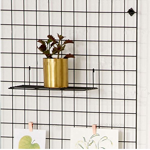 image for ANZOME Straight Shelf, Wall Shelf with Hook, Wire Shelving for Grid Pa