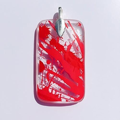 Recycled Glass Pendant from a discarded Absolut Raspberry glass bottle