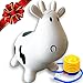 FLASH SALE | Inflatable Cow Bouncer Seat - Best for Physical Therapy, Increases Balance and Agility, Eco-Friendly + Free Foot Pump, Easy to Inflate - White