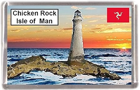 Pollo rock de la isla de Man regalo de recuerdo imán para nevera ...