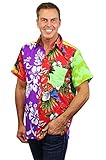 Funky Hawaiian Shirt Men Short-Sleeve Front-Pocket Every Shirt is Unique Multicolor